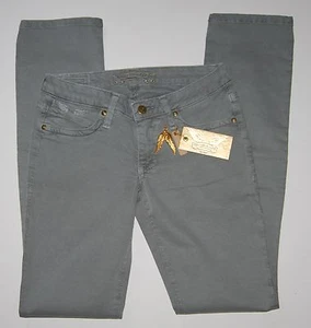 ROBINS JEANS Light Green MARILYN Skinny Jeans Tonal Embroidery Size 26 $218 NWT - Picture 1 of 4