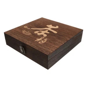 Solid Wood Storage Box Tea Bag Container Organizer for Bags Packet Holder - Picture 1 of 12