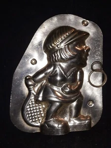 N°506- ANCIENS MOULES A CHOCOLAT/TENNISMAN- DINETTE 2 PARTIES chocolate mold- - Foto 1 di 5