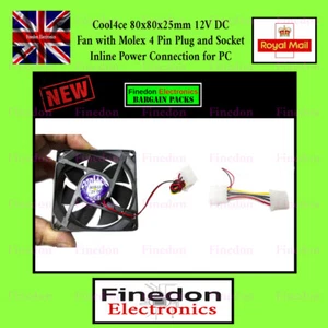 Cool4ce Brushless Axial Industrial PC Cooling Fan 80mm 80x80x25mm High Flow - Picture 1 of 1