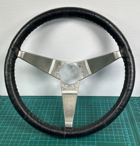 Vintage Opel GT Steering Wheel Leather Wrapped OEM - Picture 1 of 6