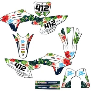2022-2024 CRF 250 RX TROPIC White Senge Graphics Kit Compatible with Honda - Picture 1 of 10