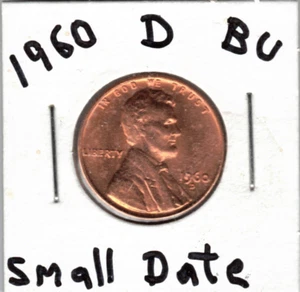 1960 D LINCOLN CENT PICCOLA DATA IN OTTIME CONDIZIONI NON CIRCOLATA. - Foto 1 di 3