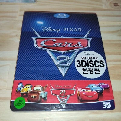 Cars 2 Steelbook 3D [Blu-ray 3D + 2D] - Rare - New Sealed - Image 1 of 2