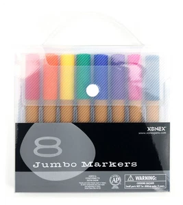 Xonex Snap Case Forniture d'arte, pennarelli colorati Jumbo, 8 pezzi, 1 set (30132) - Foto 1 di 1