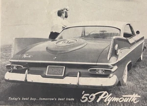 1959 Plymouth Sport Fury 1 pg 8.5X11 in Vintage ad ready to frame and display - Picture 1 of 2
