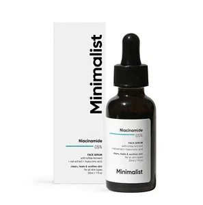 Minimalistisches 5% Niacinamid Gesichtsserum mit Vitamin B3 & Hyaluron 30ml - - Bild 1 von 1