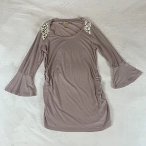 Belly Glow Rose Mauve Tunic Maternity Shirt Women's Size Small - Picture 1 of 12