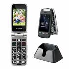 Big Button Mobile Phone Seniors Cell Phone, Artfone Folding Cell Phone With