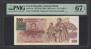 Czech Republic 500 Korun 1973 (ND 1993) P2a Uncirculated Grade 67 - Picture 1 of 2