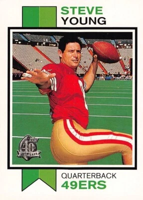 1996 Topps 40th Anniversary Football Steve Young #18 NM/MT SAN FRANCISCO 49ERS - Image 1 of 2