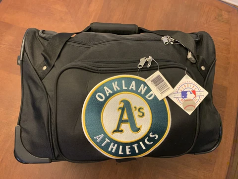 NWT Oakland A's Wheeled Carry On Luggage Official MLB Cover