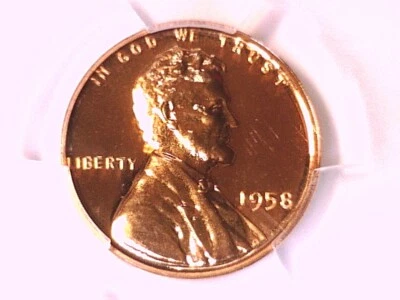 1958 Proof Lincoln Wheat Cent Penny PCGS PR 68 RD 42457902 - Image 1 of 3