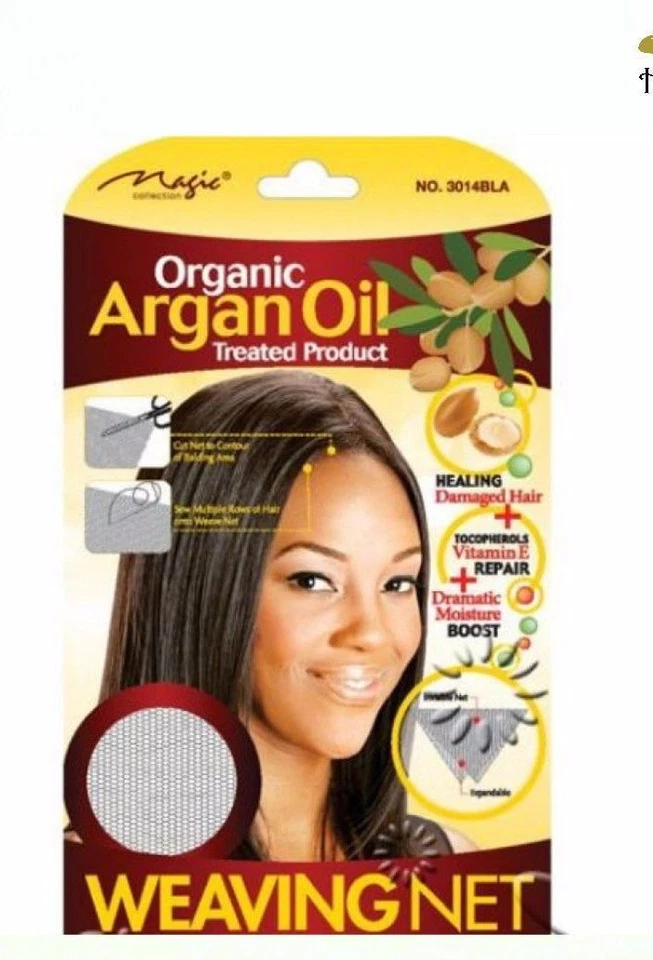 MAGIC COLLECTION  ORGANIC ARGAN OIL TREATED WEAVING NET BLACK 3014 BLK - Image 1 of 1