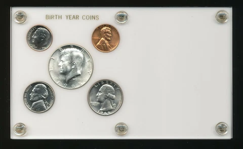 1965 ~ SMS ~ in this Vintage Capital Plastic Coin Holder White Birth Year      m Cover