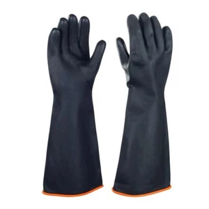 22" Chemical Resistant Gloves Latex Rubber Heavy Duty Reusable Long Industrial - Picture 1 of 7
