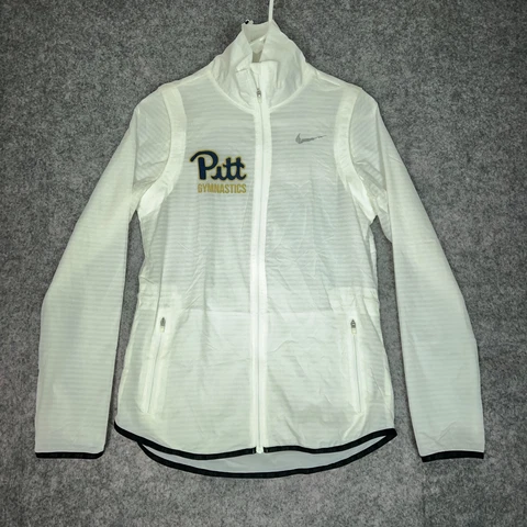 Pitt Panthers Nike Womens Jacket Extra Small White Navy NCAA Gymnasitcs Golf Top Cover