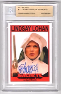 2013 MACHETE Lindsay Lohan as The Sister Autograph Card #LL2 BECKETT SLABBED - Picture 1 of 3