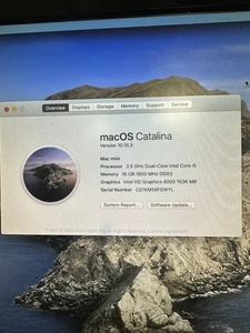 2012 Mac Mini 2.5ghz I5 16gb Ram Catalina - Picture 1 of 1