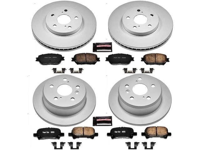 Pastilha de freio dianteiro e traseiro e kit de rotor 55PGXX55 para Toyota Camry 2002 2003 2004 - Imagem 1 de 1