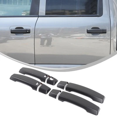 Matte Black Car Exterior Door Handle Cover Protect Trim For Nissan Titan 2016-23 Foto 1 de 4