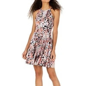 Bar III ärmelloses pastellfarbenes geblümtes Freizeit-Minikleid Damen Größe Medium M - Bild 1 von 10