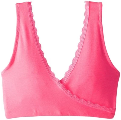 (Pack de 2 sujetadores de maternidad para mujer de encaje suave para dormir y lactancia rosa intenso talla XL Foto 1 de 4