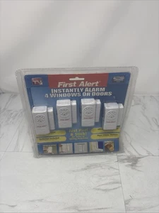 First Alert Instantly Alarm w/ 4 units for Windows or Doors, (NEW, In Packaging) - Picture 1 of 2