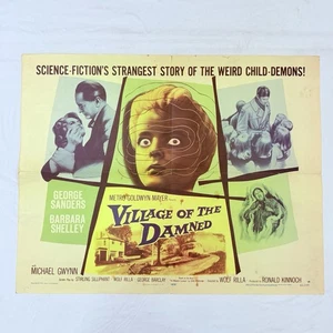 1960 Village Of The Damned Original 22x28 Half Sheet Movie Poster Kult Horror - Bild 1 von 8