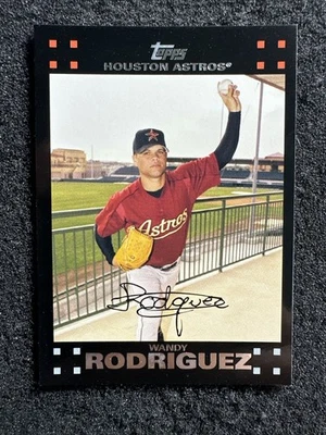 WANDY RODRIGUEZ #486 2007 Topps beisebol vermelho traseiro paralelo Houston Astros - Imagem 1 de 2