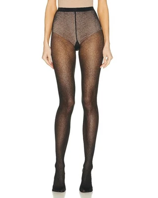 Wolford Floral Lace Tights Black S NWT $55 - Image 1 of 2