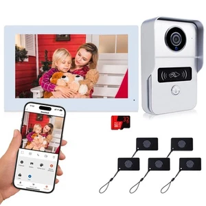 Sistema de Video Intercomunicación de 2 Cables, 7 Pulgadas 1080P Pantalla Táctil WiFi Video Timbre Do... - Imagen 1 de 9