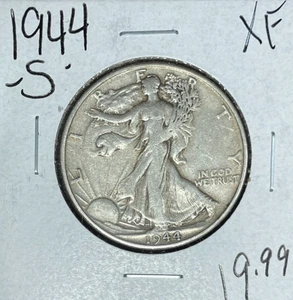 1944-S WALKING LIBERTY SILVER HALF DOLLAR~ XF ~NICE COIN~ - Picture 1 of 2