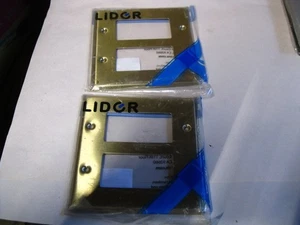 2 Stck., Dekorateur Schalter oder Buchse Edelstahl Wandplatte, Messing gebürstet - Bild 1 von 3