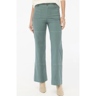 Calça J.Crew Lizzie cintura alta patch bolso perna larga WMNS 29 espinafre pálido BW803 - Imagem 1 de 4