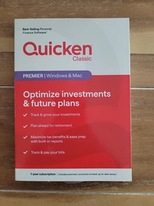 Quicken Classic Premier 1 Year Subscription Windows /Mac 2152 - Picture 1 of 2