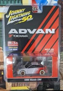 JOHNNY LIGHTNING CHASE 1990 HONDA CRX CR-X ADVAN YOKOHAMA SERIES WHITE LIGHTNING - Picture 1 of 5