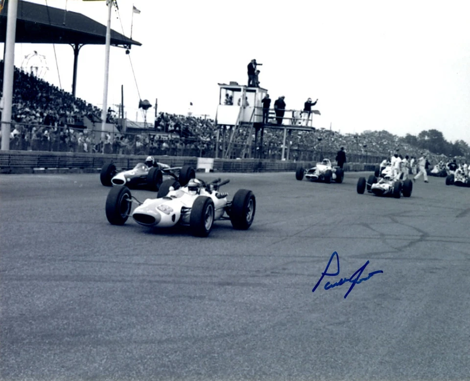 ЛОТОС С АВТОГРАФОМ ПАРНЕЛЛИ ДЖОНСА 1964 МИЛУОКИ ИНДИ 500 8 X 10 ЛОТОС 10 - Изображение 1 из 1