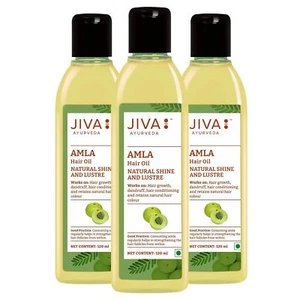 Jiva Ayurveda Amla Haaröl für Natürliche Glanz 120ml Jedes Set Von 3 - Bild 1 von 8