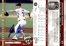 Jonathan Adkins Signed 2002 MultiAd Sacramento River Cats #5 Card Auto