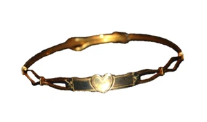 Antik Herz Schatz Kind Kleinkind Armreif Armband Mädchen Schmuck goldfarben - Bild 1 von 17