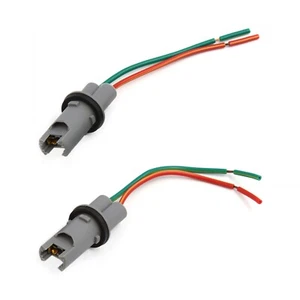 2 W16W 955 T15 BULB HOLDER SOCKET PRE WIRED LED HALOGEN LAMP RUBBER SEAL PLASTIC - Picture 1 of 21