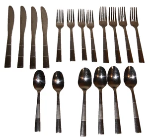 Gabeln Löffel Messer 18 Stück Edelstahl Porzellan Silberbesteck Besteck Set (ToteQ) - Bild 1 von 13