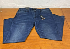 Kenneth Cole  42X32 New York Regular Fit Stretch Sustainable Denim Blue Jeans