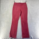 Arden B Womens Leather Bootleg Pants Mid Rise Raspberry Pink Red Size 0