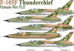 Calcomanías UpRise UR72266 - CALCOMANÍA F-105F Thunderchief Guerra de Vietnam Parte 2 1/72 - Imagen 1 de 6