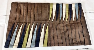Pier One Überwurf Kissenbezug Reißverschluss Abstrakt Falten Braun Plus Bett Wohnen 12 x 20 - Bild 1 von 10