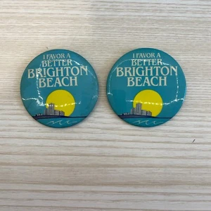 Broches prendedor I Favor A Better Brighton Beach multicolor edificios solares moda - Imagen 1 de 2