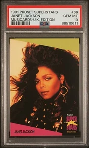 1991 ProSet Superstars - #66 JANET JACKSON MusiCards-U.K. Edition PSA 10 - Pop 2 - Picture 1 of 3