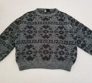 Suéter De Colección Kennington Mezcla de Lana Cuello Redondo Hombres Talla M Geométrico Suroeste Azteca - Imagen 1 de 5